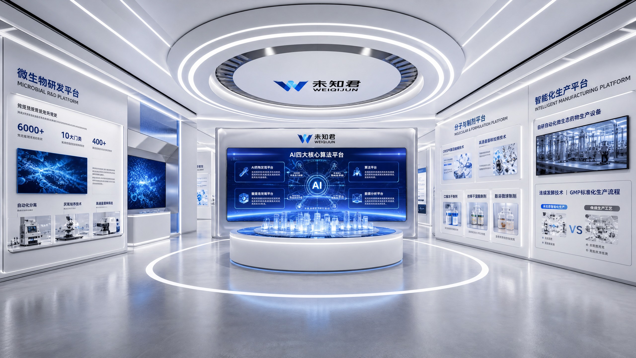 思威图数字微生物肠道菌群展厅设计:8大热门数字化互动展项,让微观科普活起来!|干细胞展厅设计公司|合成生物展厅设计|企业展厅